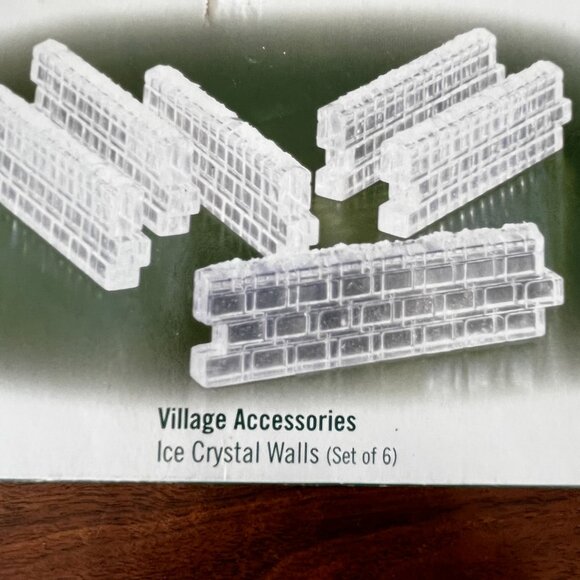 Department 56 Ice Crystal Walls Set of 6 Village Accessories 56717 Retired 1999 - Picture 8 of 13